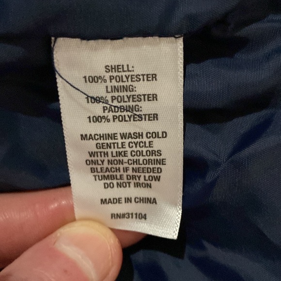 2 item bundle with boys large Ralph Lauren Polo sweater & sleeveless blue jacket - Picture 9 of 12